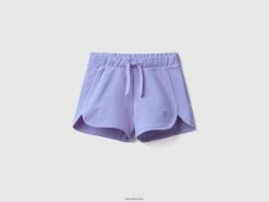 periwinkle Benetton barn svetteshorts i 100 % økologisk bomull 20TRB2987
