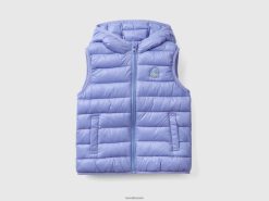 periwinkle Benetton barn vattert jakke med hette 20TRB5540