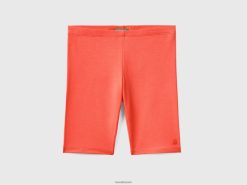 rød korall Benetton barn shorts i stretchbomull 20TRB5437