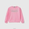 rosa Benetton barn Genser i 100 % bomull med logo 20TRB5330