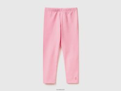 rosa Benetton barn leggings i stretch i bomull 20TRB2964