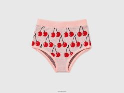 rosa Benetton barn rosa culotte med kirsebærmønster 20TRB5453