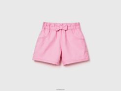rosa Benetton barn shorts med elastisk midje 20TRB3007