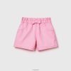 rosa Benetton barn shorts med elastisk midje 20TRB5705