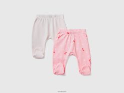 rosa Benetton barn to par stigbøyler i økologisk bomull 20TRB3272