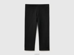svart Benetton barn 3/4 leggings i stretchbomull 20TRB2612