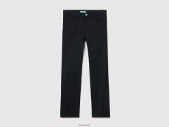 svart Benetton barn femlommers slim fit bukser 20TRB4924