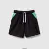 svart Benetton barn Svette bermudaer i 100 % bomull 20TRB2712
