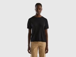 svart Benetton kvinner kortermet genser 20TRB157