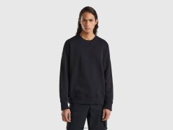 svart Benetton menn Genser i 100 % bomull 20TRB1335
