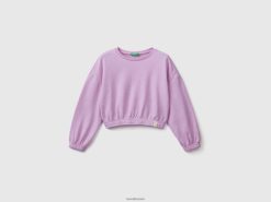 syrin Benetton barn cropped sweatshirt i resirkulert stoff 20TRB2512