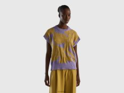 syrin Benetton kvinner strikkevest med innlegg 20TRB3605