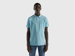 turkis Benetton menn turkis polo med normal passform 20TRB1395