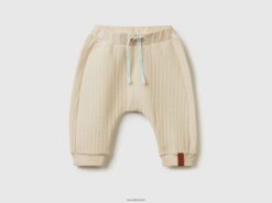 vanilje Benetton barn bukser med vattert utseende 20TRB3221